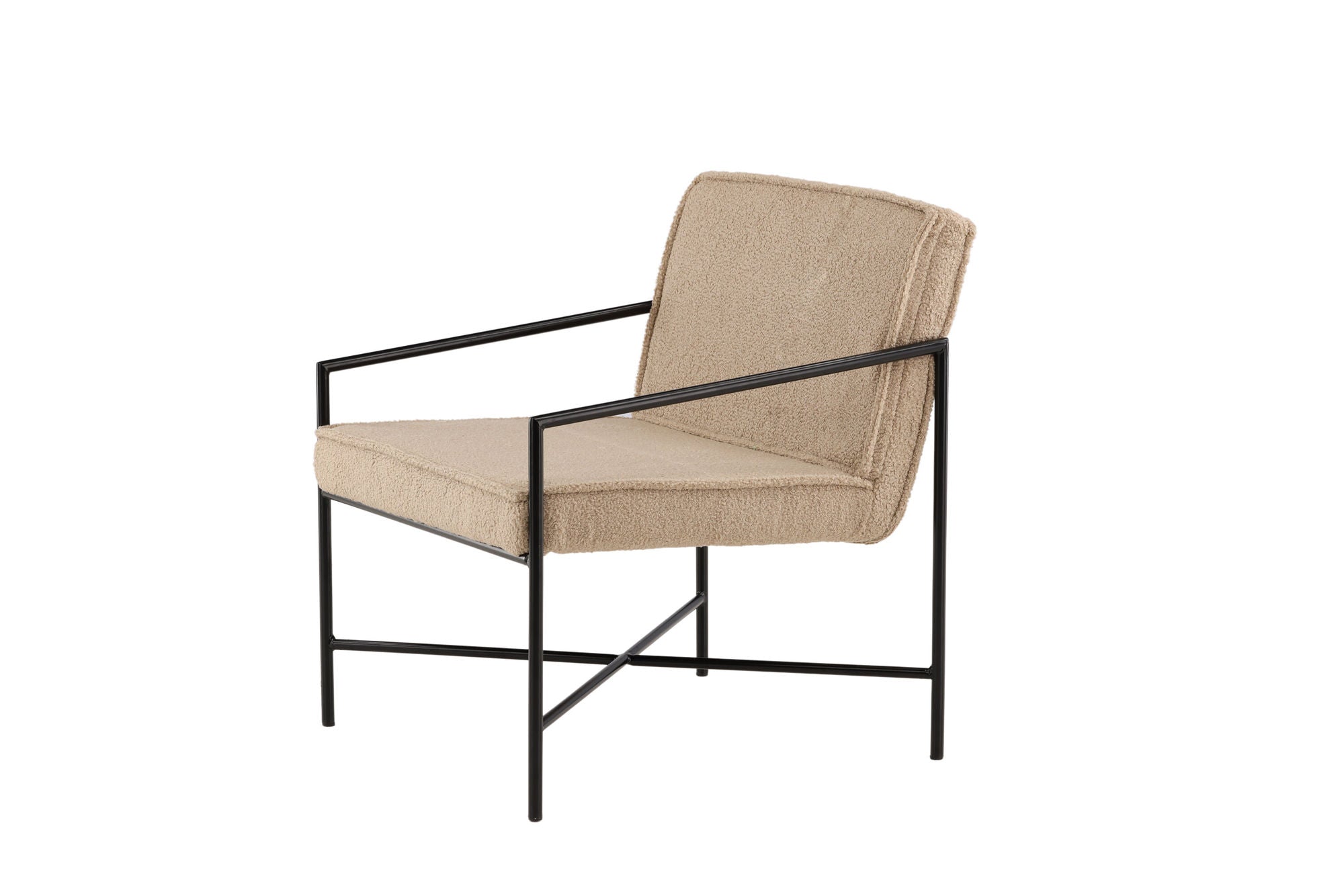 Venture Home Rakel Single Sofa - Black / Beige Teddy