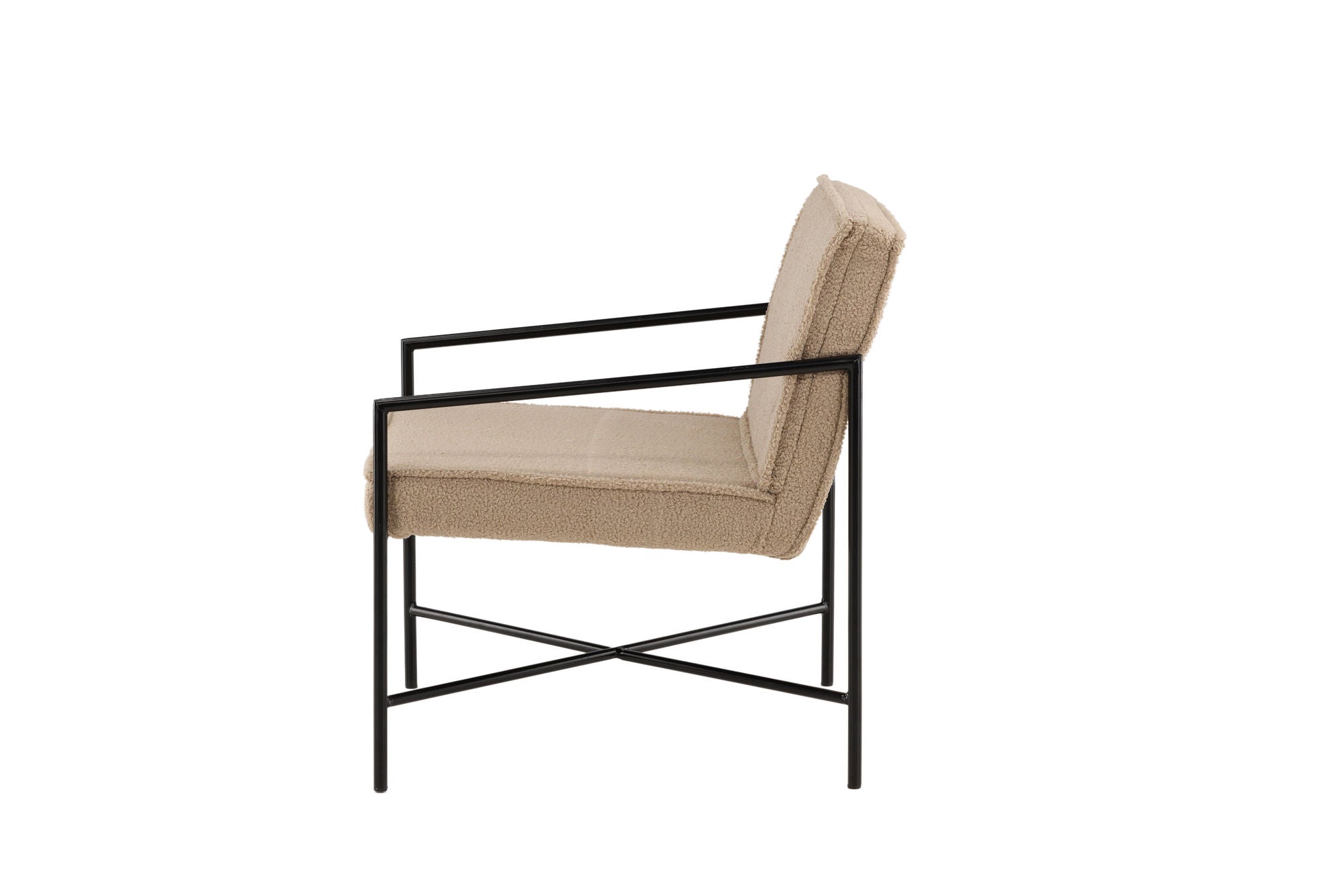Venture Home Rakel Single Sofa - Black / Beige Teddy