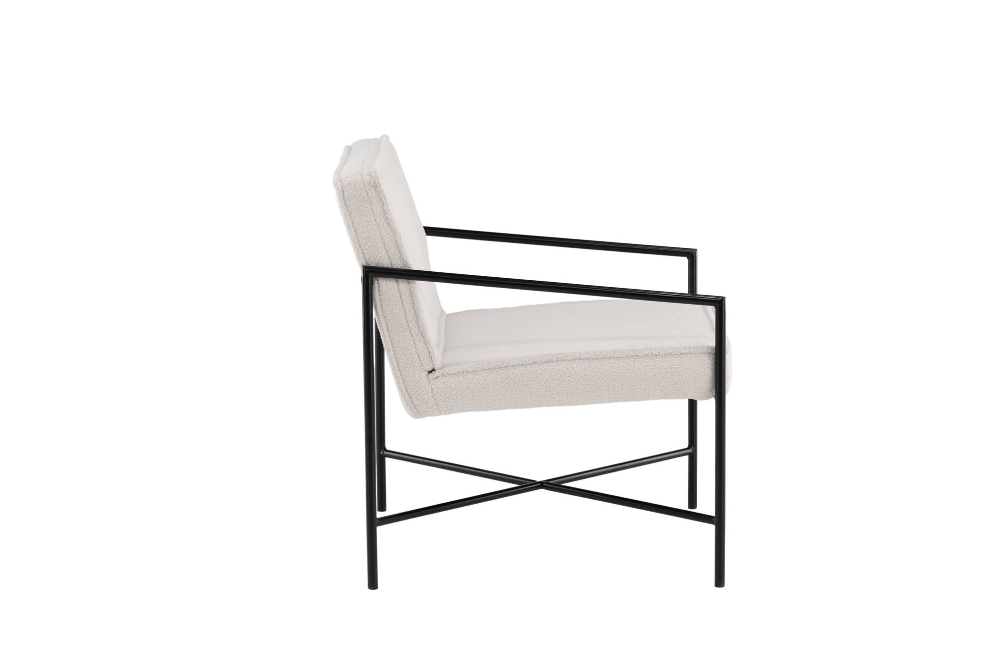 Venture Home Rakel Single Sofa - Black / Offwhite Teddy