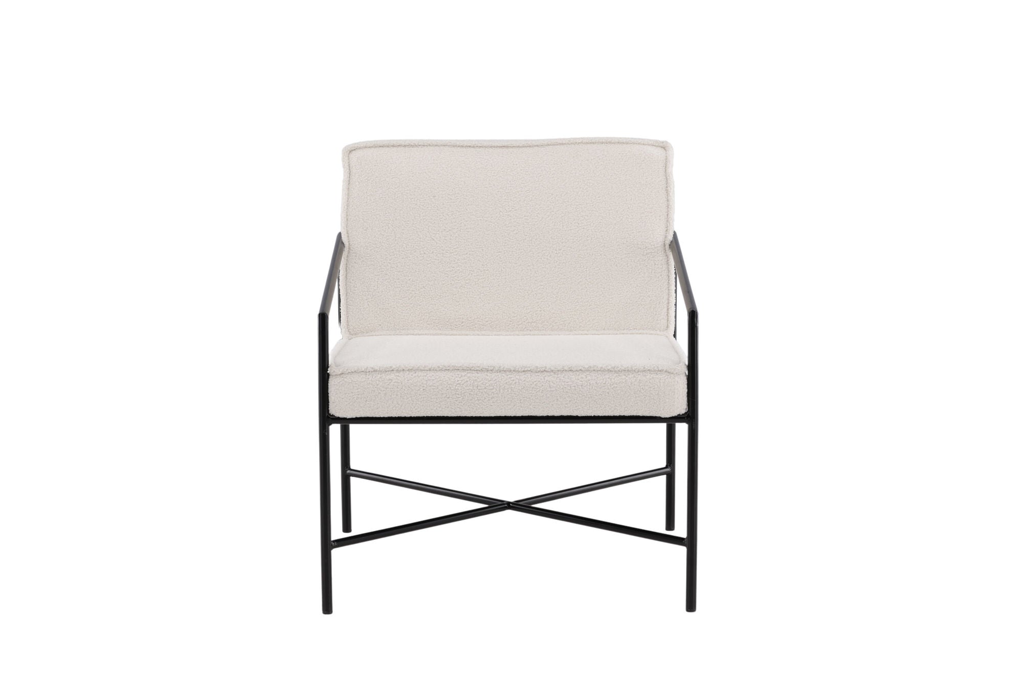 Venture Home Rakel Single Sofa - Black / Offwhite Teddy