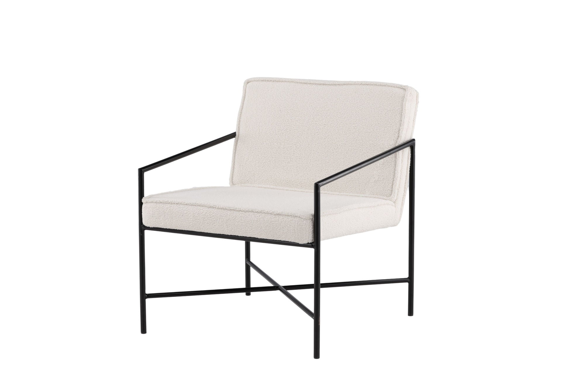 Venture Home Rakel Single Sofa - Black / Offwhite Teddy