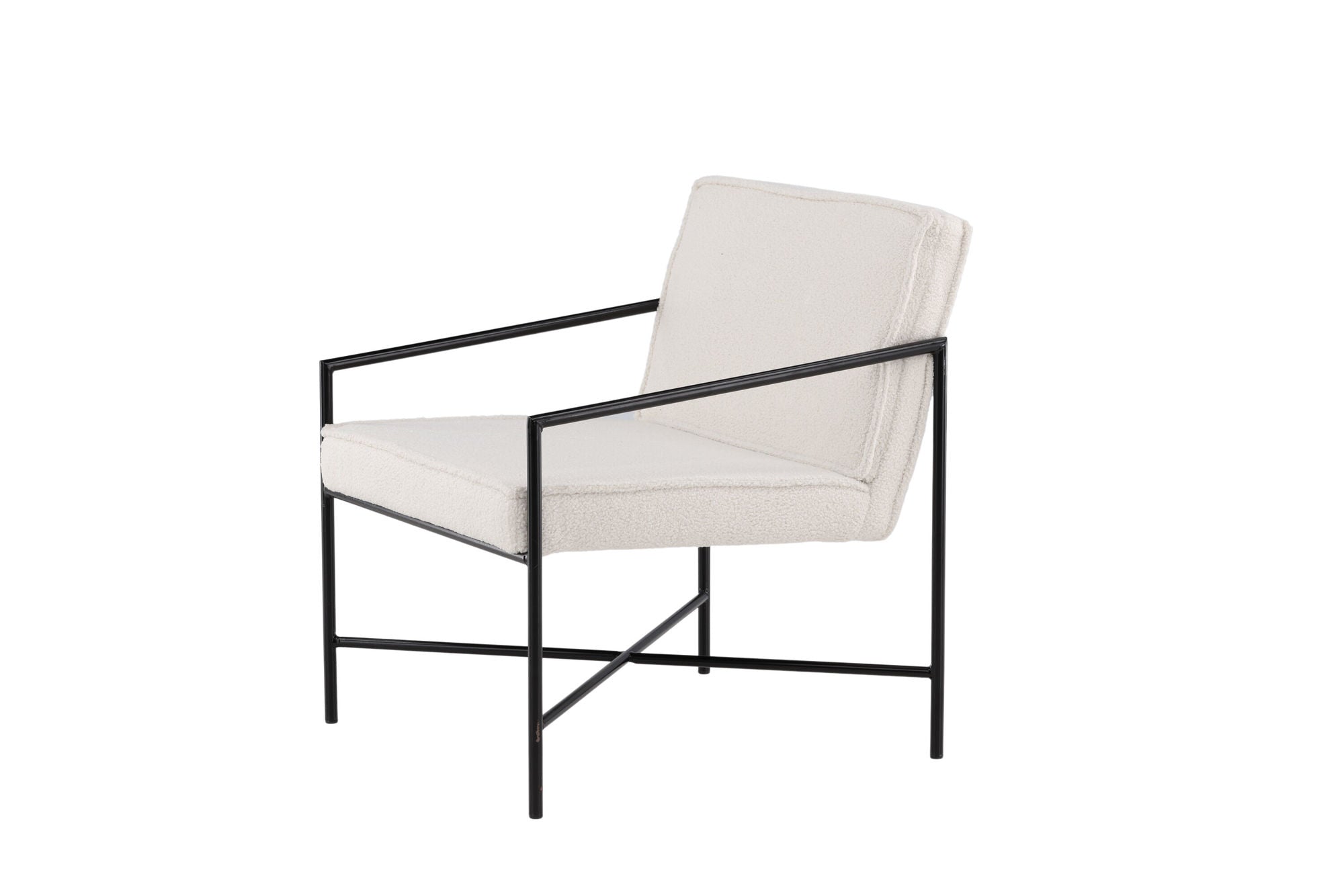 Venture Home Rakel Single Sofa - Black / Offwhite Teddy