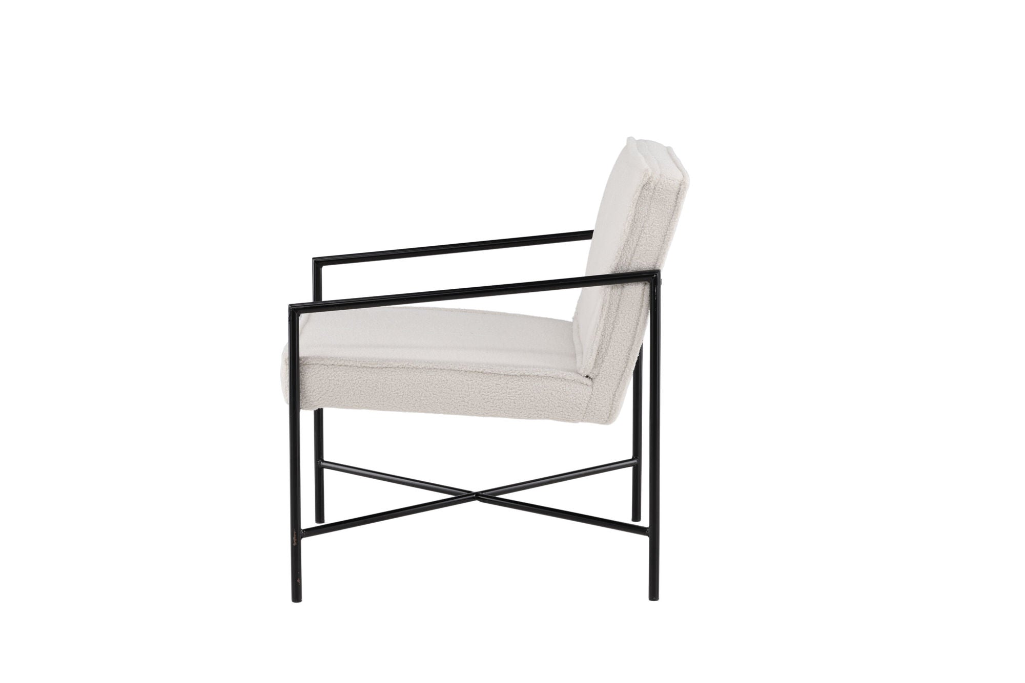 Venture Home Rakel Single Sofa - Black / Offwhite Teddy
