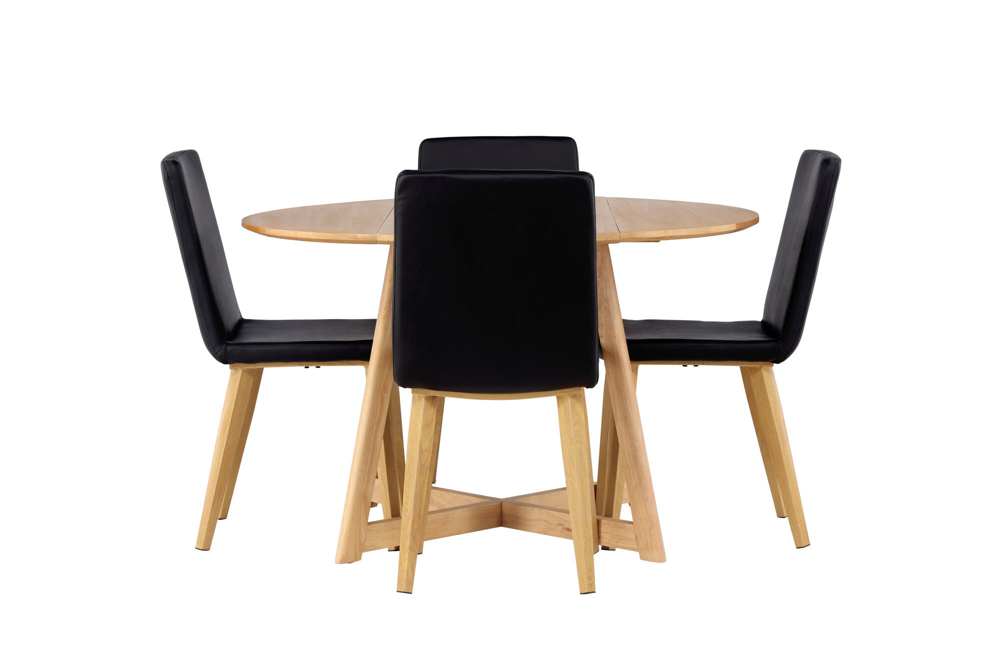 Venture Home Yakidon spisebord - Rubberwood / Oaklook MDF +Today Spisebordsstol - Nature / Black PU _4