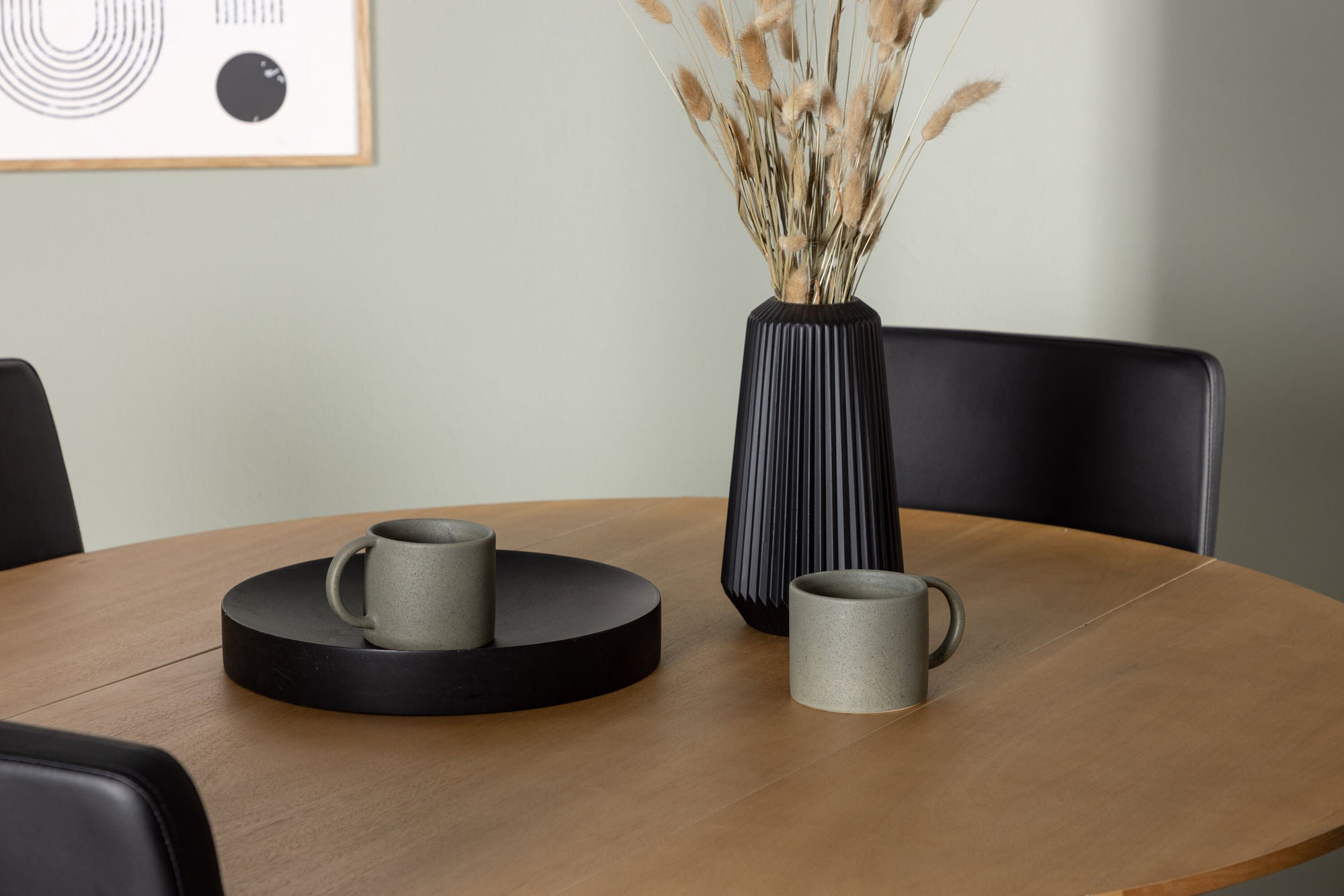 Venture Home Yakidon spisebord - Rubberwood / Oaklook MDF +Today Spisebordsstol - Nature / Black PU _4