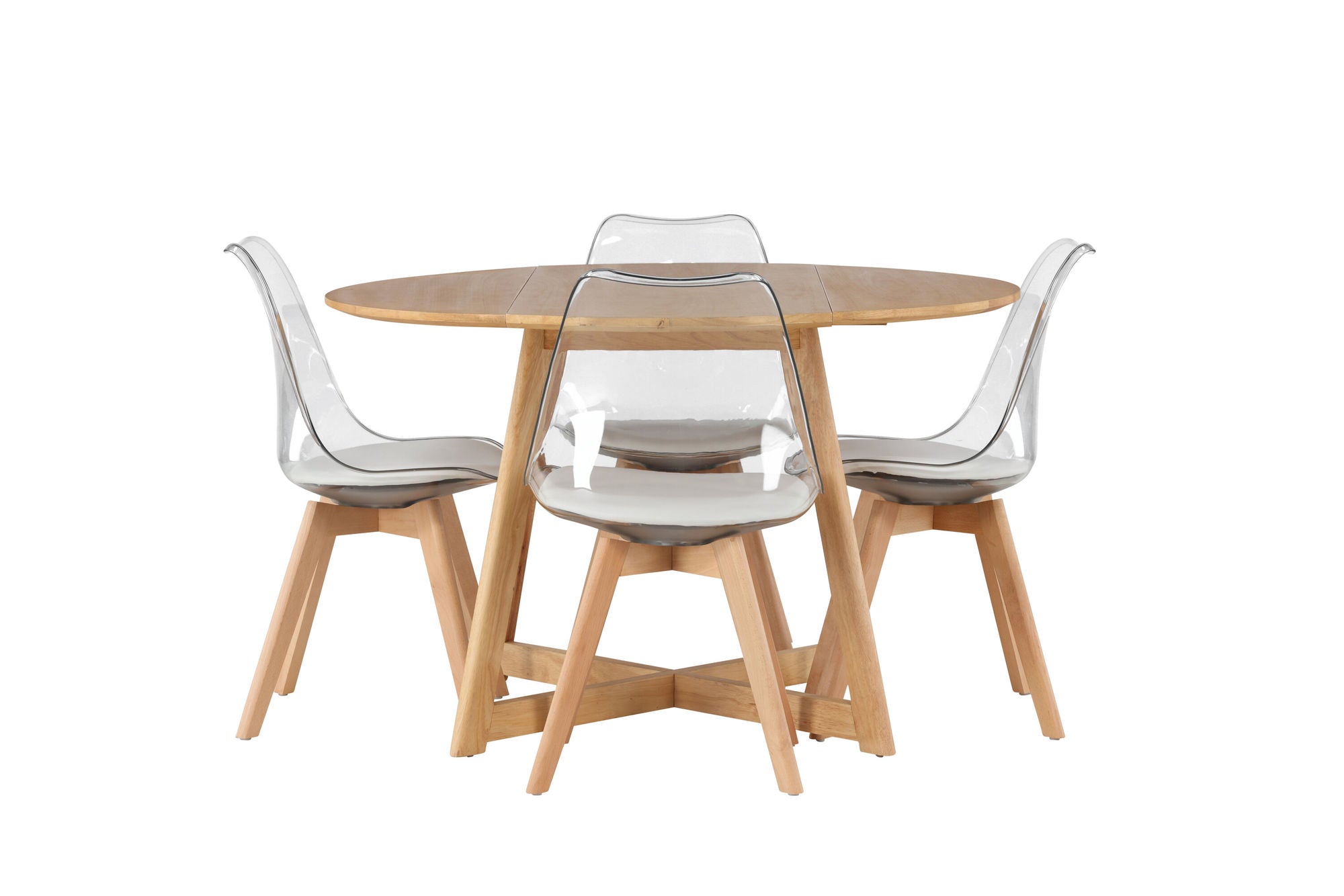 Venture Home Yakidon spisebord - Rubberwood / Oaklook MDF +Edvin Spisebordsstol - Nature / PET (seat cushion white) PET surface,seat with usual sponge _4