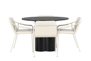 Venture Home Olivia spisebord - Black / Black Veneer +Tvist Spisebordsstol - Beige / Beige PU _4