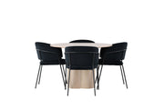 Venture Home Olivia spisebord - White Wash Veneer +Selma Spisebordsstol - Black / Black Velvet _4