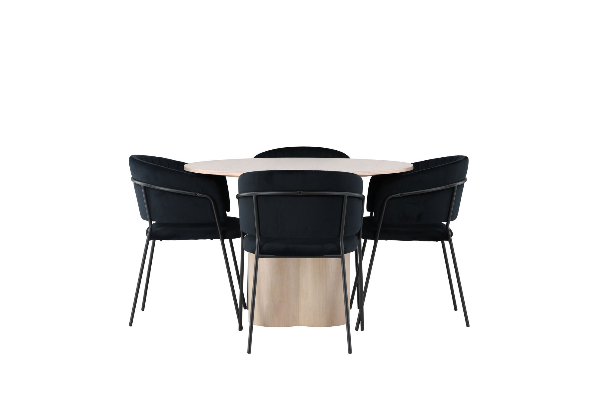 Venture Home Olivia spisebord - White Wash Veneer +Selma Spisebordsstol - Black / Black Velvet _4