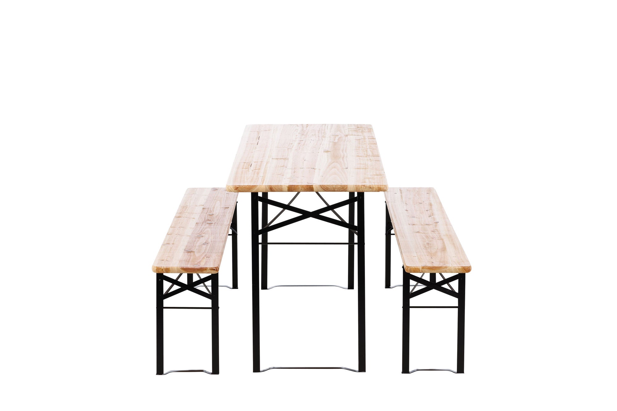 Venture Home Guniess - Foldable bord + benches - Black , Wood