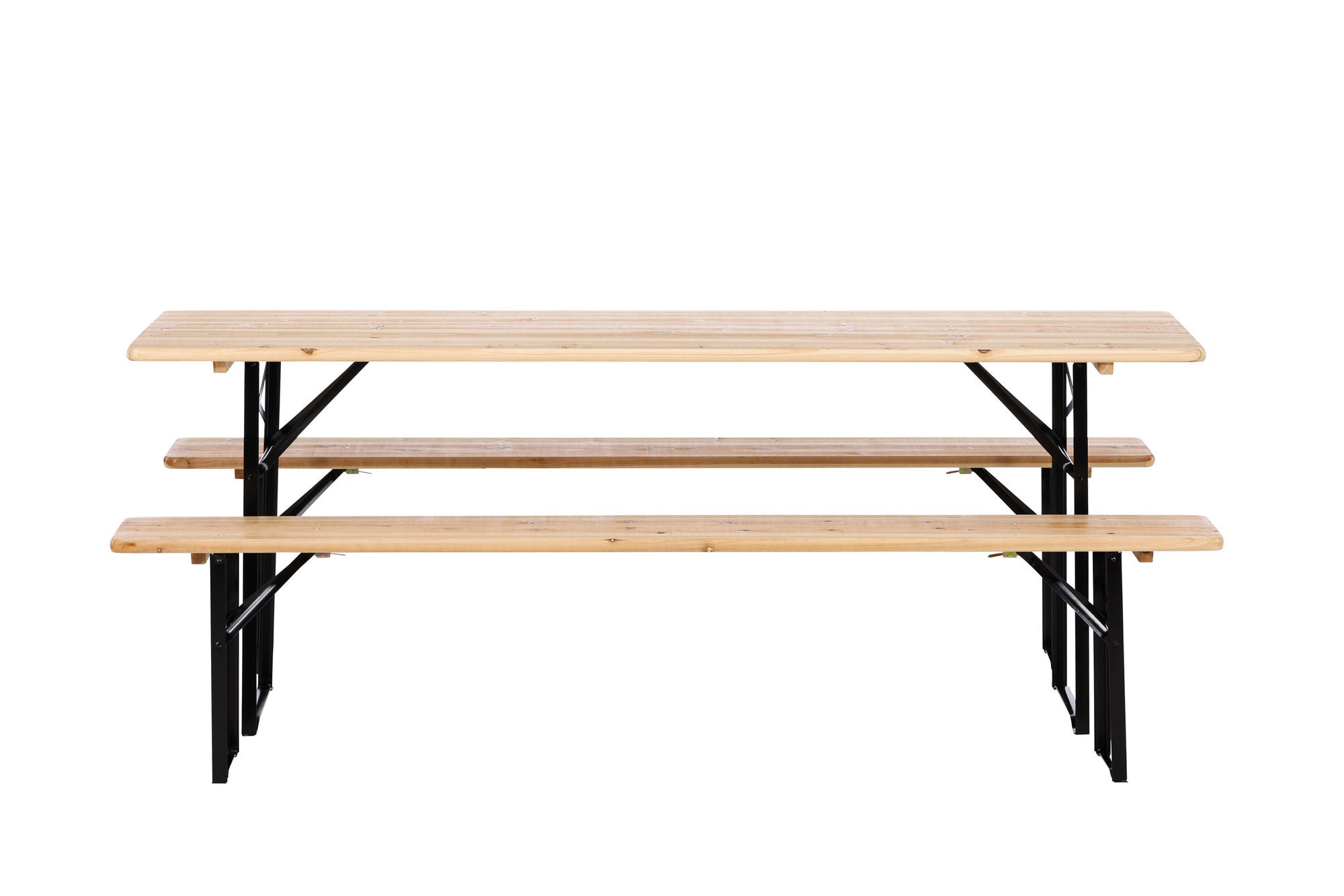Venture Home Guniess - Foldable bord + benches - Black , Wood