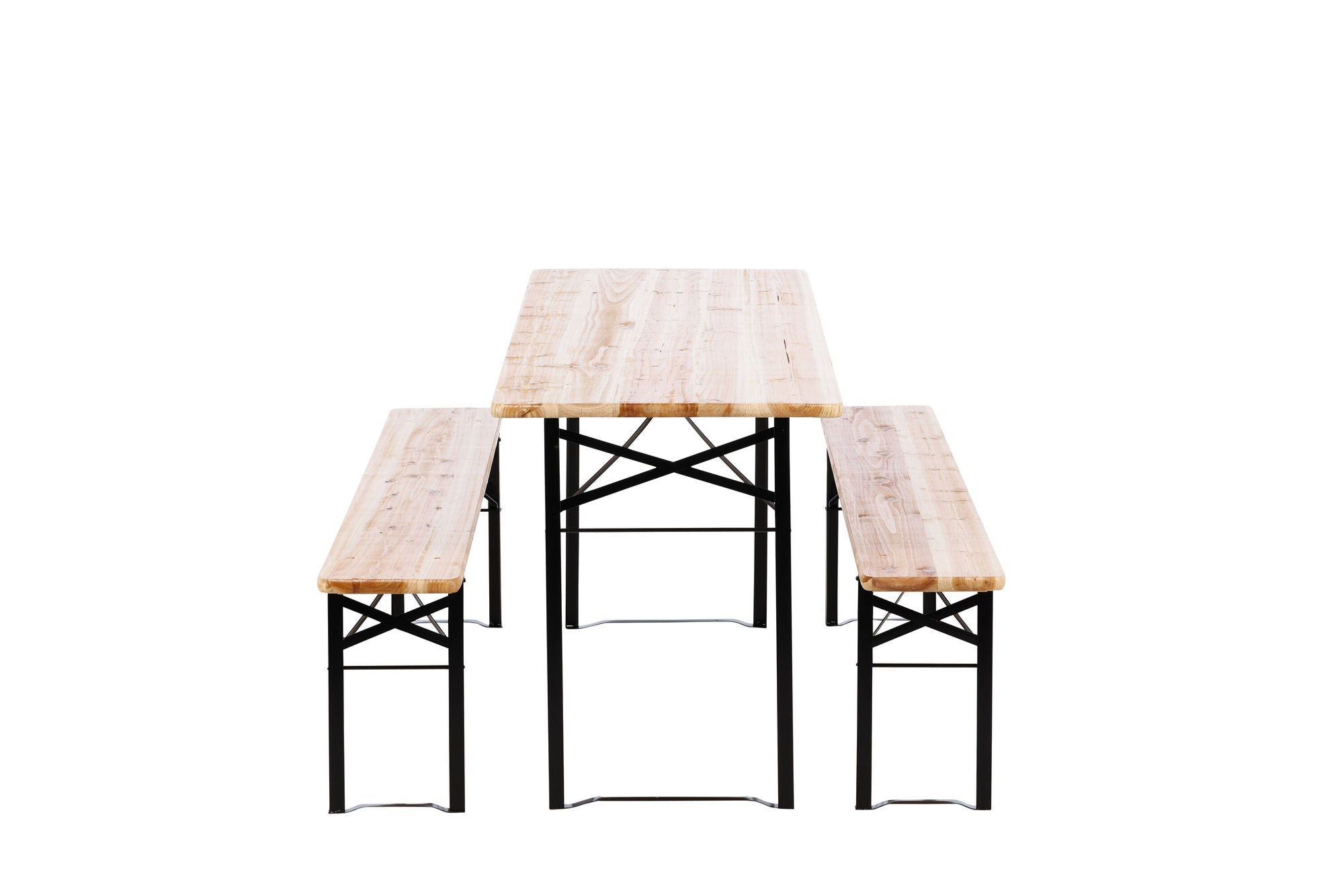 Venture Home Guniess - Foldable bord + benches - Black , Wood