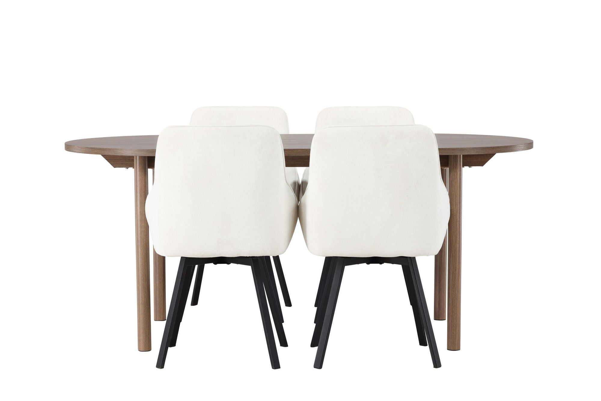 Venture Home Andy spisebord 180*75 - Natural / Natural MDF +Rosie Spisebordsstol - Black / Beige Fabric _4
