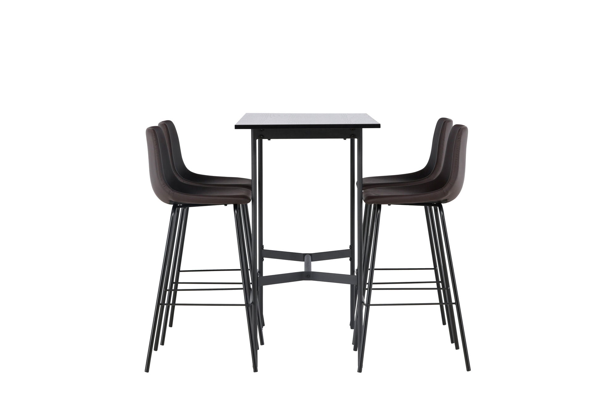 Venture Home Rax Bar bord 120*60 - Black / Black MDF +Alexi Bar stol - Matte black / Dark brown PU _4