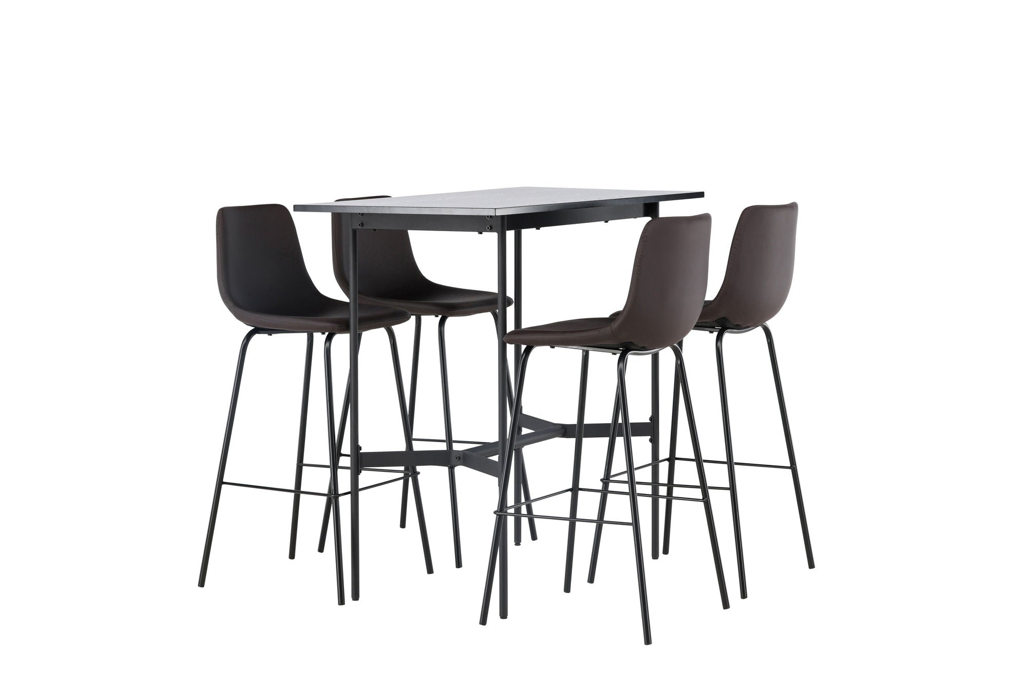 Venture Home Rax Bar bord 120*60 - Black / Black MDF +Alexi Bar stol - Matte black / Dark brown PU _4
