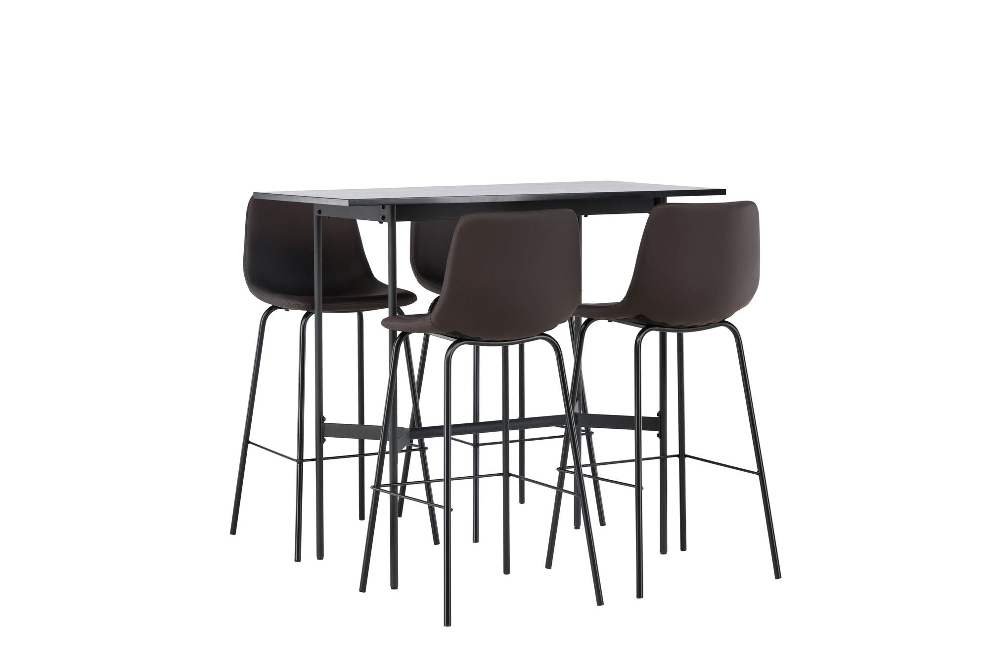 Venture Home Rax Bar bord 120*60 - Black / Black MDF +Alexi Bar stol - Matte black / Dark brown PU _4