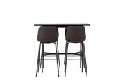 Venture Home Rax Bar bord 120*60 - Black / Black MDF +Alexi Bar stol - Matte black / Dark brown PU _4