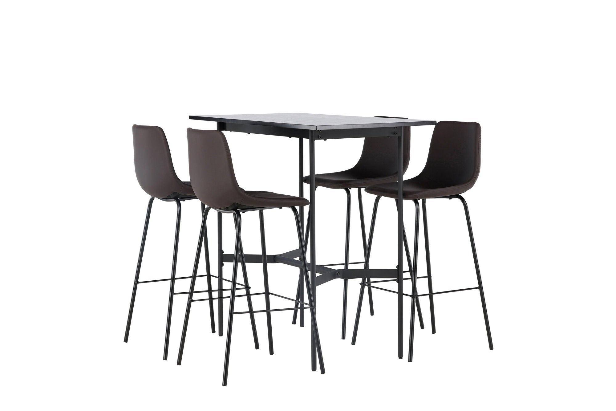 Venture Home Rax Bar bord 120*60 - Black / Black MDF +Alexi Bar stol - Matte black / Dark brown PU _4