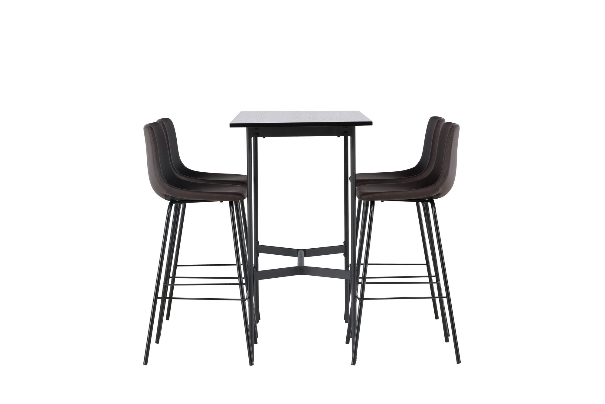 Venture Home Rax Bar bord 120*60 - Black / Black MDF +Alexi Bar stol - Matte black / Dark brown PU _4