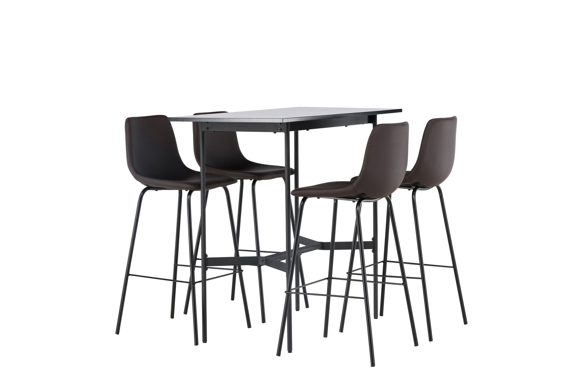 Venture Home Rax Bar bord 120*60 - Black / Black MDF +Alexi Bar stol - Matte black / Dark brown PU _4