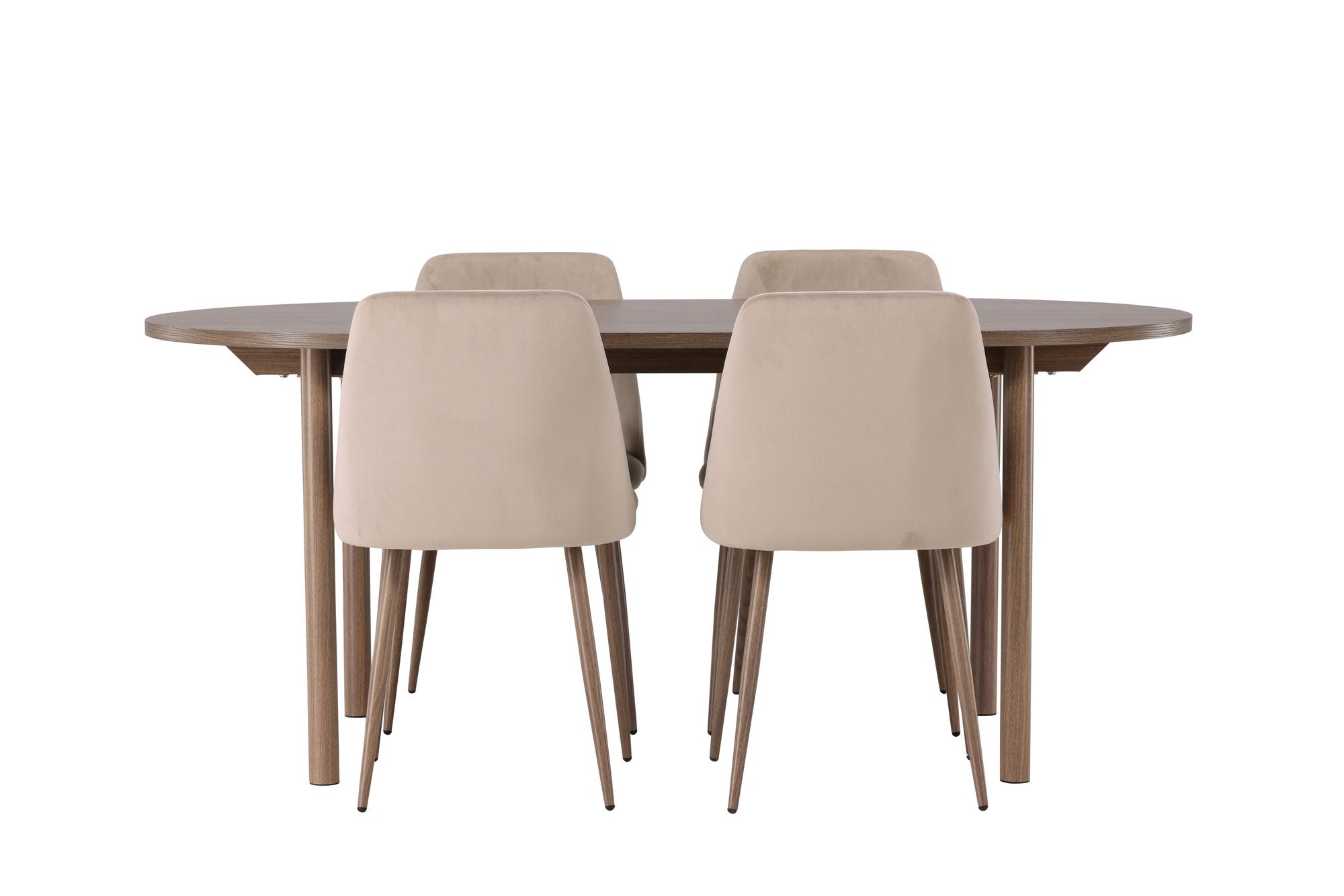 Venture Home Andy spisebord 180*75 - Natural / Natural MDF +Night Spisebordsstol - Dark walnut / Mocca / Brown Fabric _4