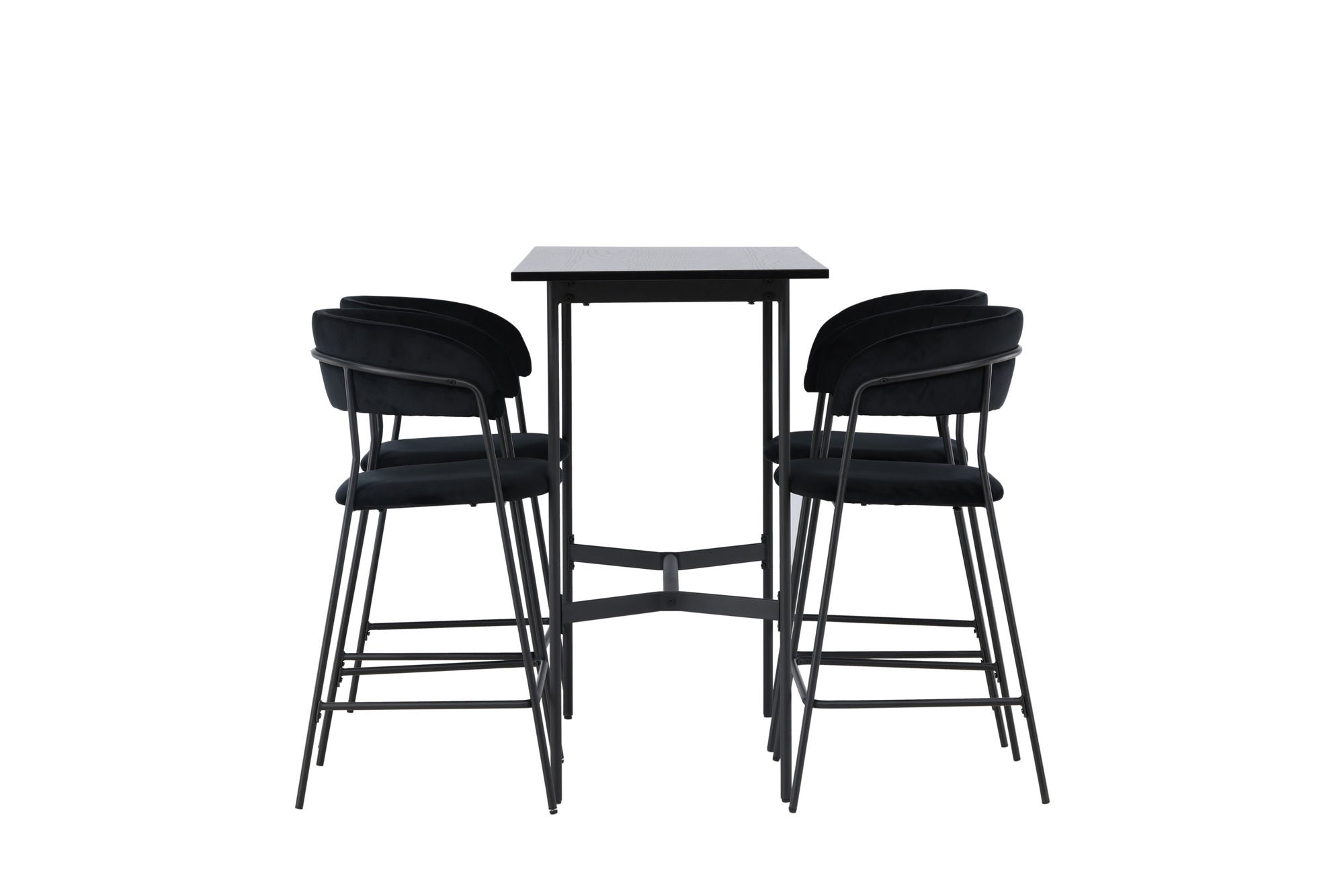 Venture Home Rax Bar bord 120*60 - Black / Black MDF +Lui Bar stol - Black / Black PU _4