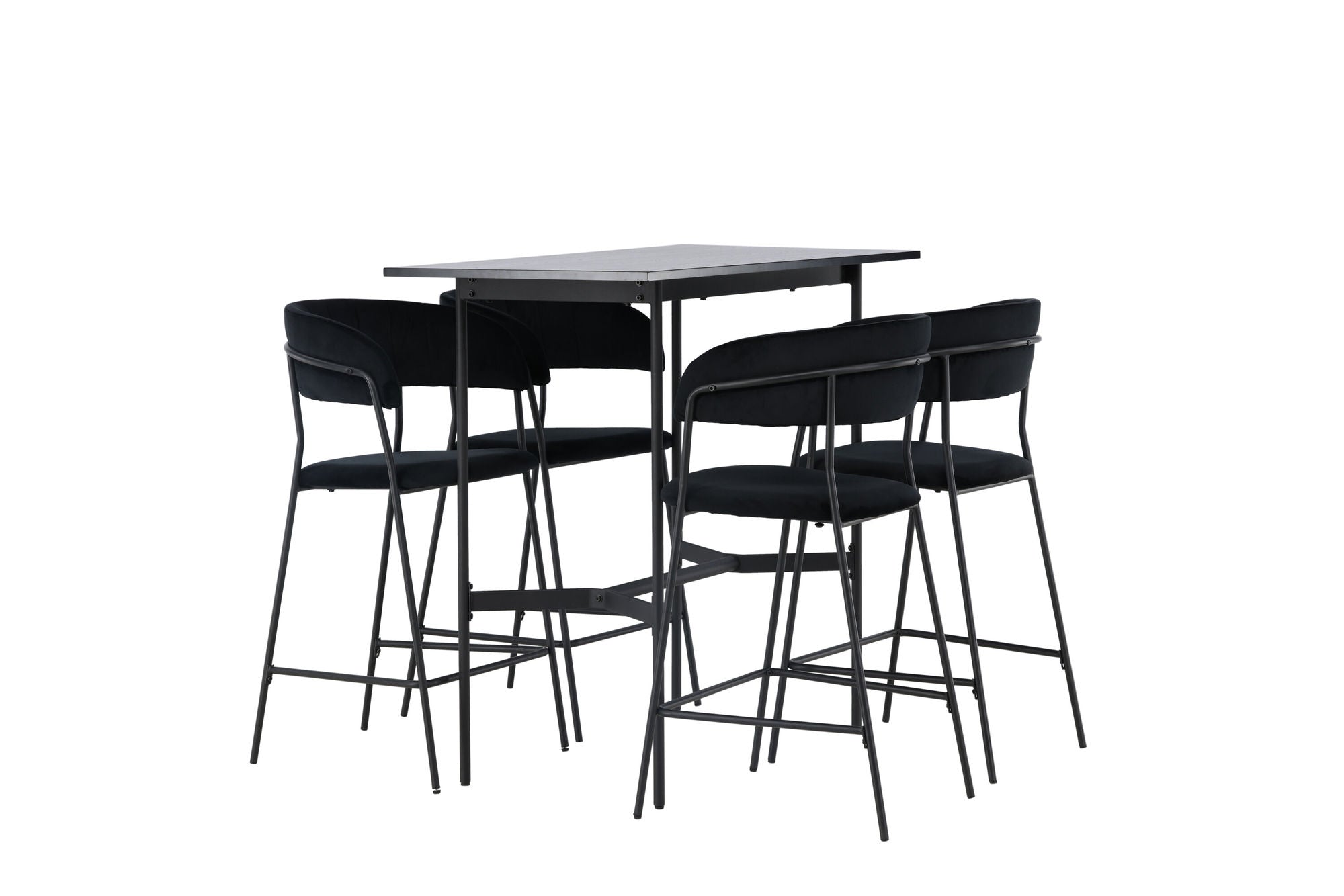 Venture Home Rax Bar bord 120*60 - Black / Black MDF +Lui Bar stol - Black / Black PU _4