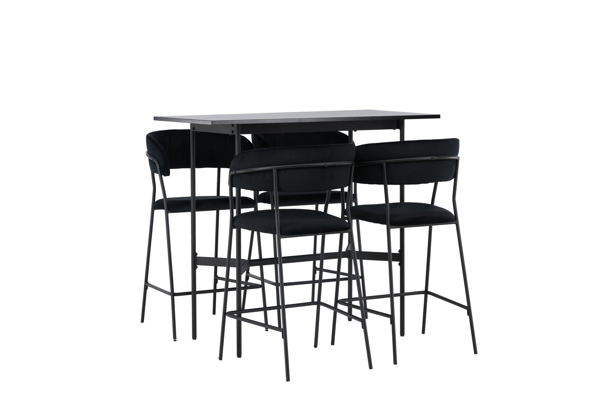 Venture Home Rax Bar bord 120*60 - Black / Black MDF +Lui Bar stol - Black / Black PU _4
