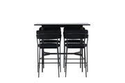 Venture Home Rax Bar bord 120*60 - Black / Black MDF +Lui Bar stol - Black / Black PU _4