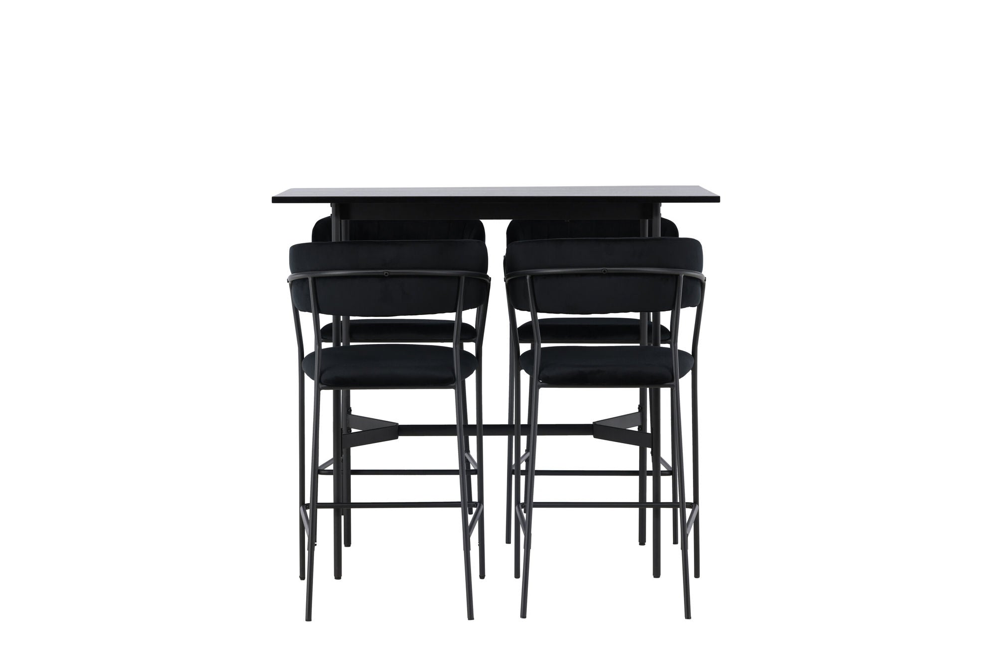 Venture Home Rax Bar bord 120*60 - Black / Black MDF +Lui Bar stol - Black / Black PU _4