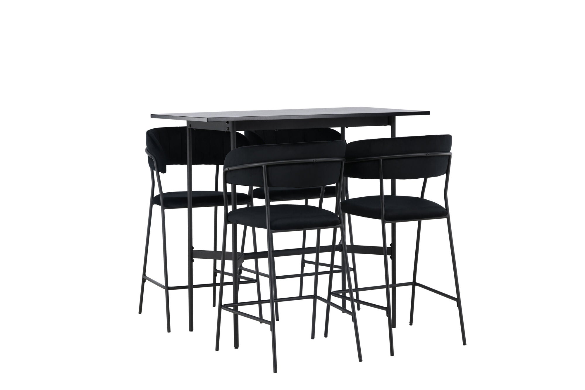 Venture Home Rax Bar bord 120*60 - Black / Black MDF +Lui Bar stol - Black / Black PU _4