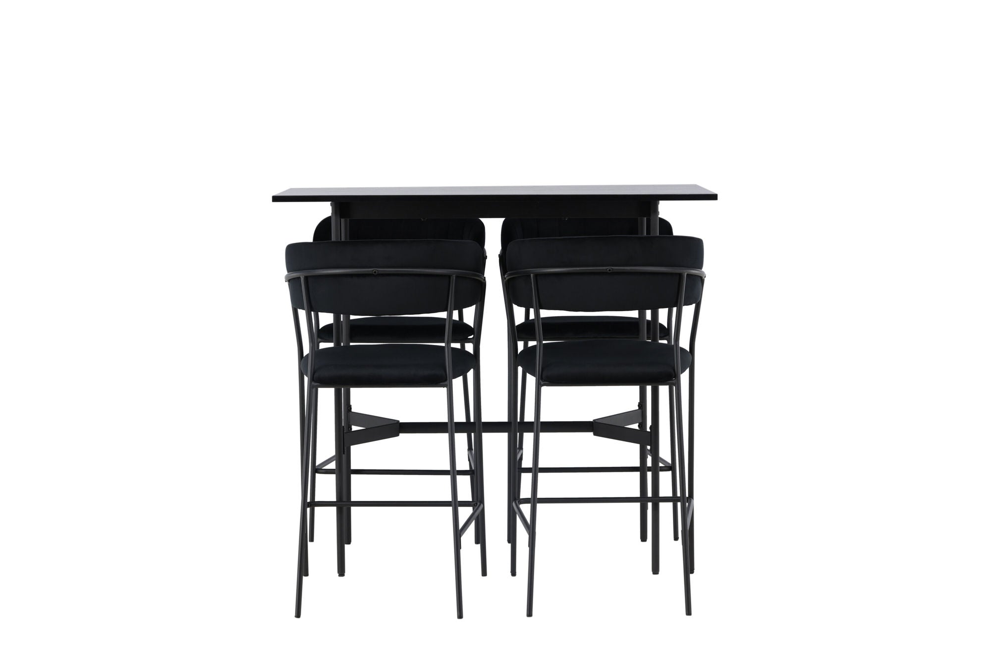 Venture Home Rax Bar bord 120*60 - Black / Black MDF +Lui Bar stol - Black / Black PU _4