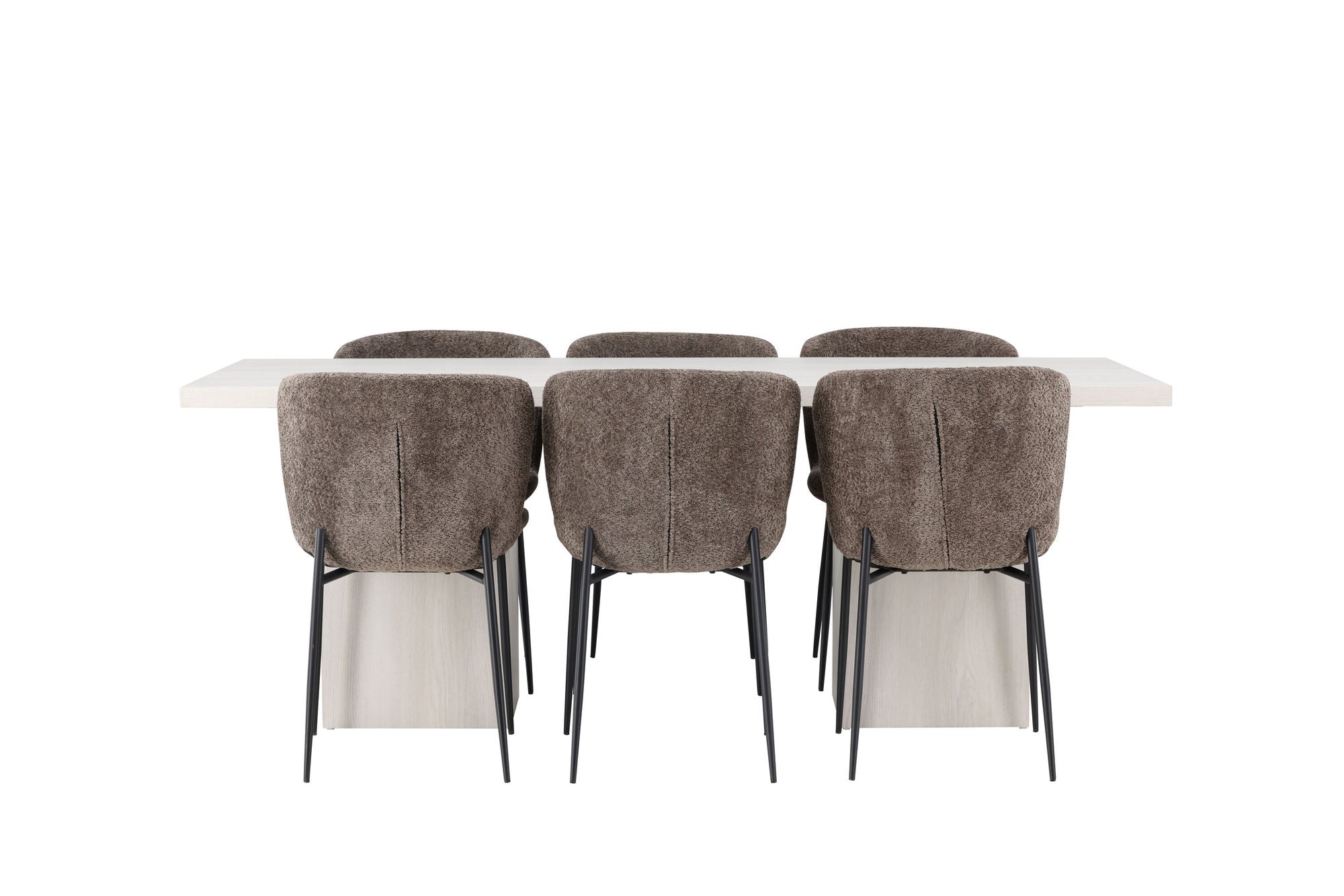 Venture Home Olga spisebord 200*75 - White Wash +Modesto Spisebordsstol - Grey / Smoked Black Boucle _6