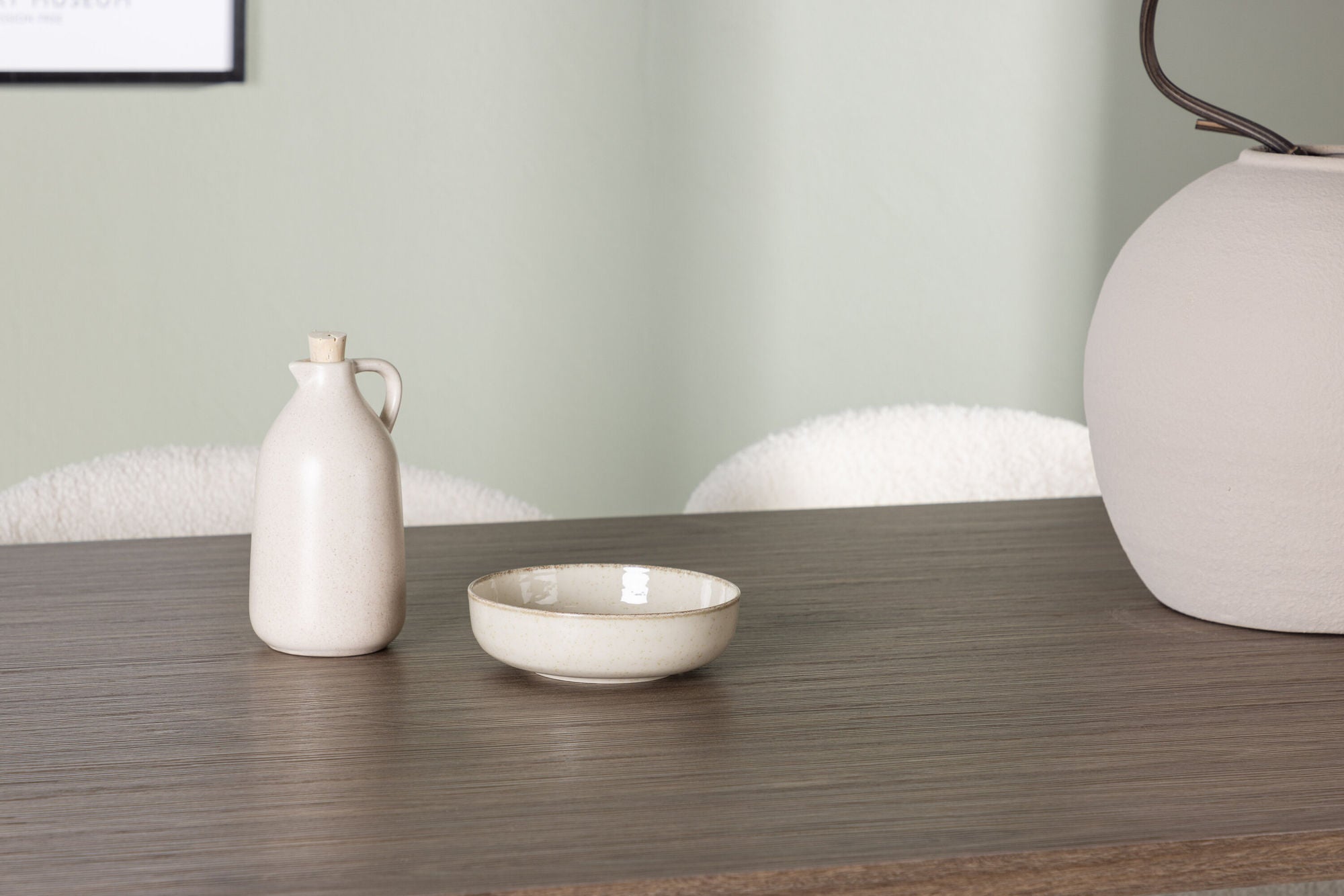 Venture Home Andy spisebord 180*75 - Natural / Natural MDF +Chico Spisebordsstol - Black / White Boucle _4