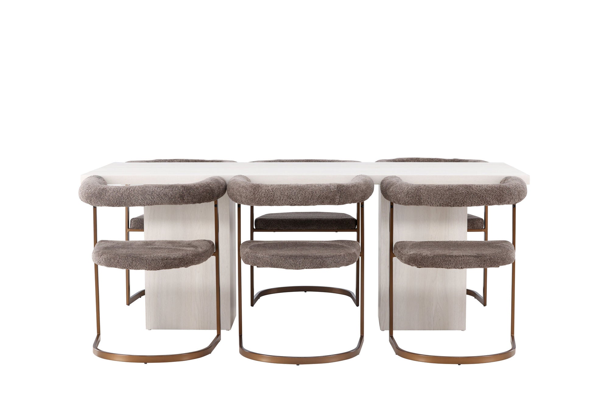 Venture Home Olga spisebord 200*75 - White Wash +Morning Spisebordsstol - Black / Black Boucle _6