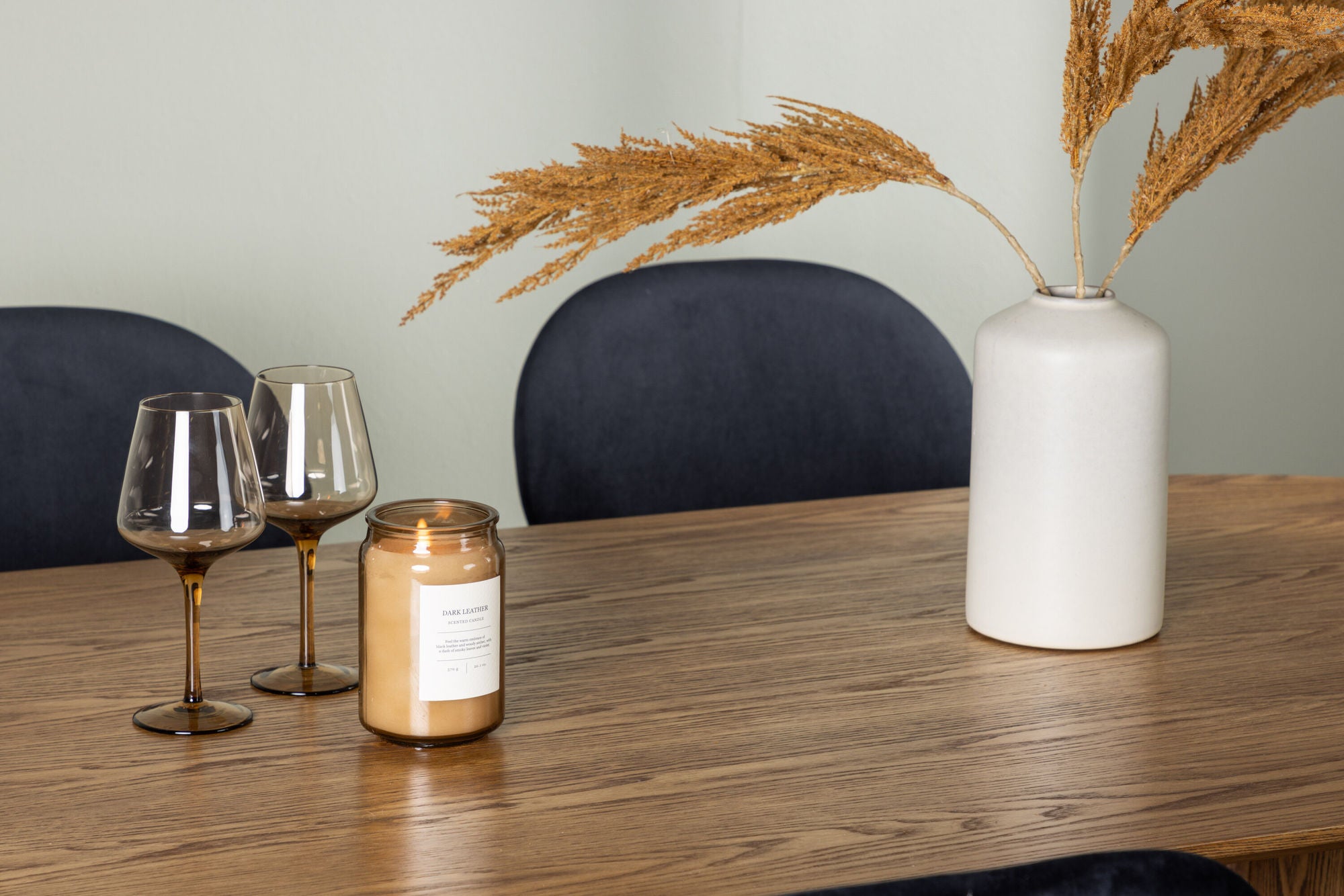 Venture Home Isolde spisebord 140*75 - Nature / Nature MDF +Stella Spisebordsstol - Black / Black Velvet _4
