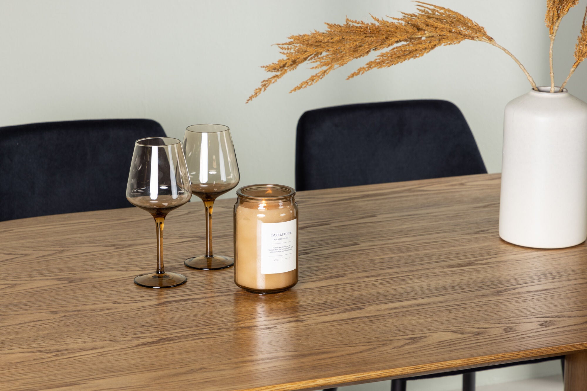 Venture Home Isolde spisebord 140*75 - Nature / Nature MDF +Night Spisebordsstol - Black / Black Velvet _4