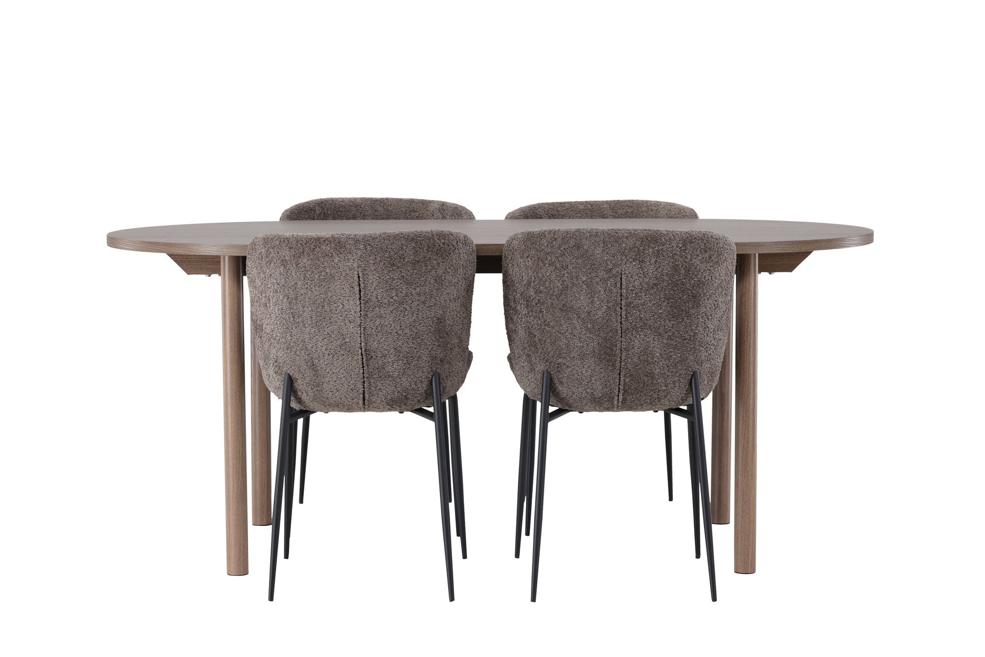 Venture Home Andy spisebord 180*75 - Natural / Natural MDF +Modesto Spisebordsstol - Grey / Smoked Black Boucle _4