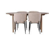 Venture Home Andy spisebord 180*75 - Natural / Natural MDF +Modesto Spisebordsstol - Beige / Beige Boucle _4