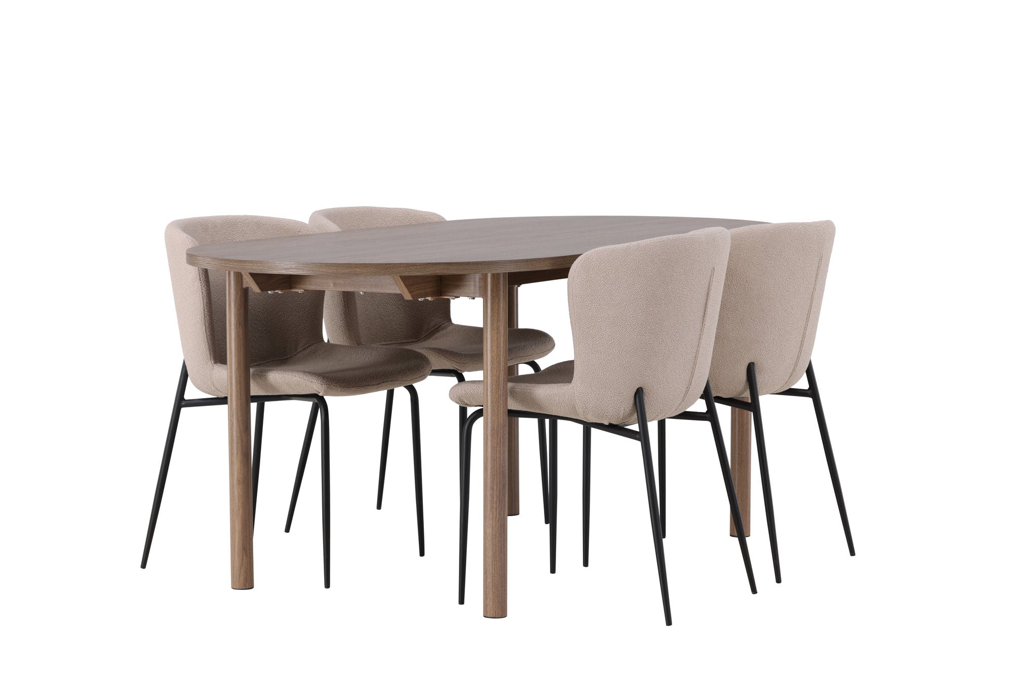Venture Home Andy spisebord 180*75 - Natural / Natural MDF +Modesto Spisebordsstol - Beige / Beige Boucle _4