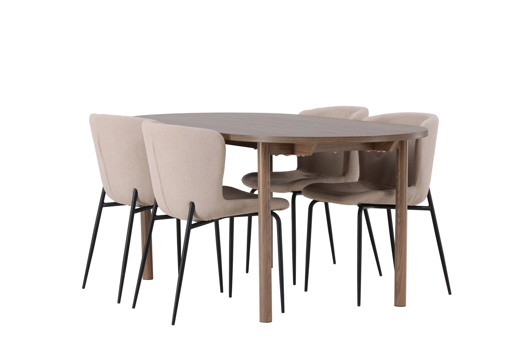 Venture Home Andy spisebord 180*75 - Natural / Natural MDF +Modesto Spisebordsstol - Beige / Beige Boucle _4