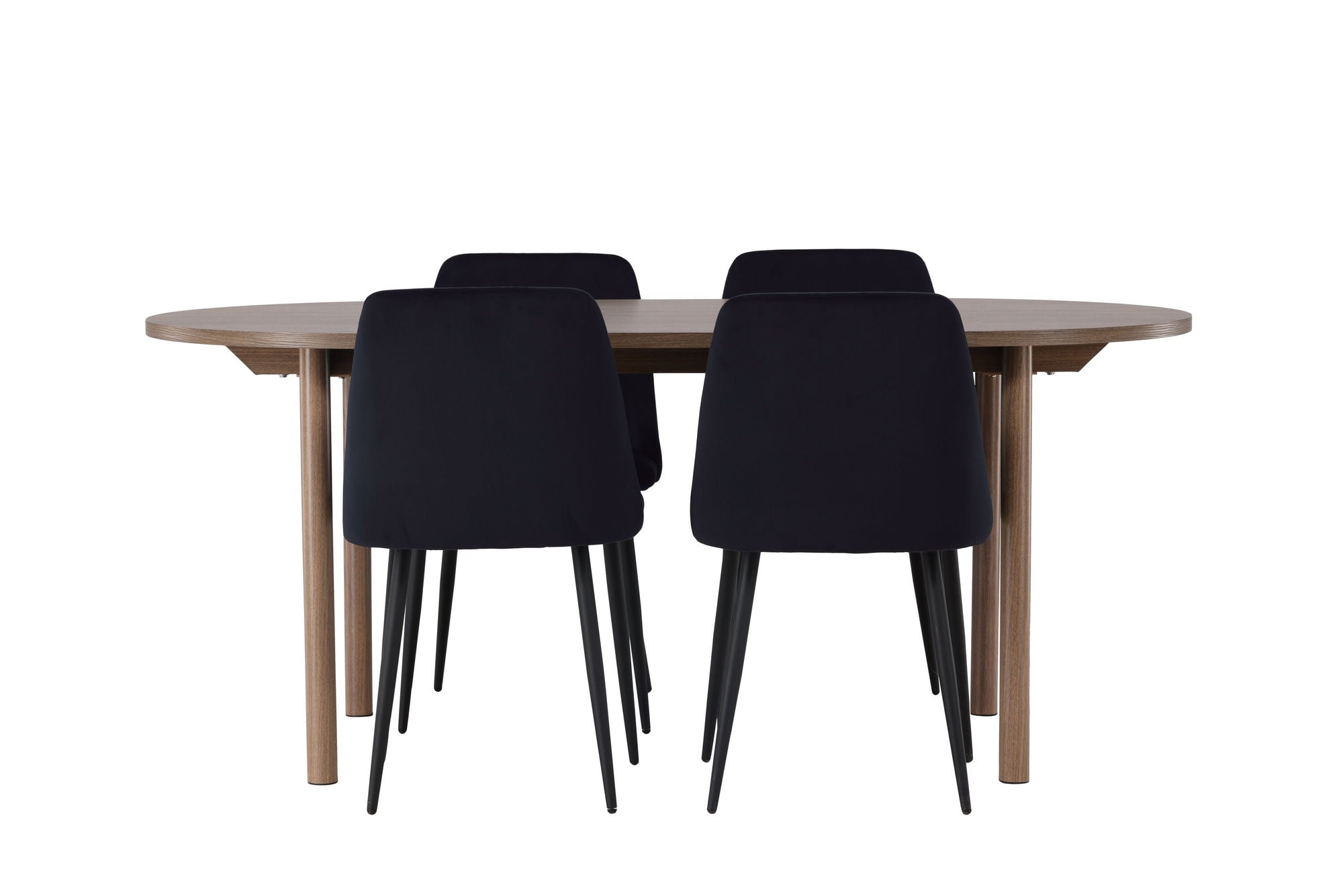 Venture Home Andy spisebord 180*75 - Natural / Natural MDF +Night Spisebordsstol - Black / Black Velvet _4