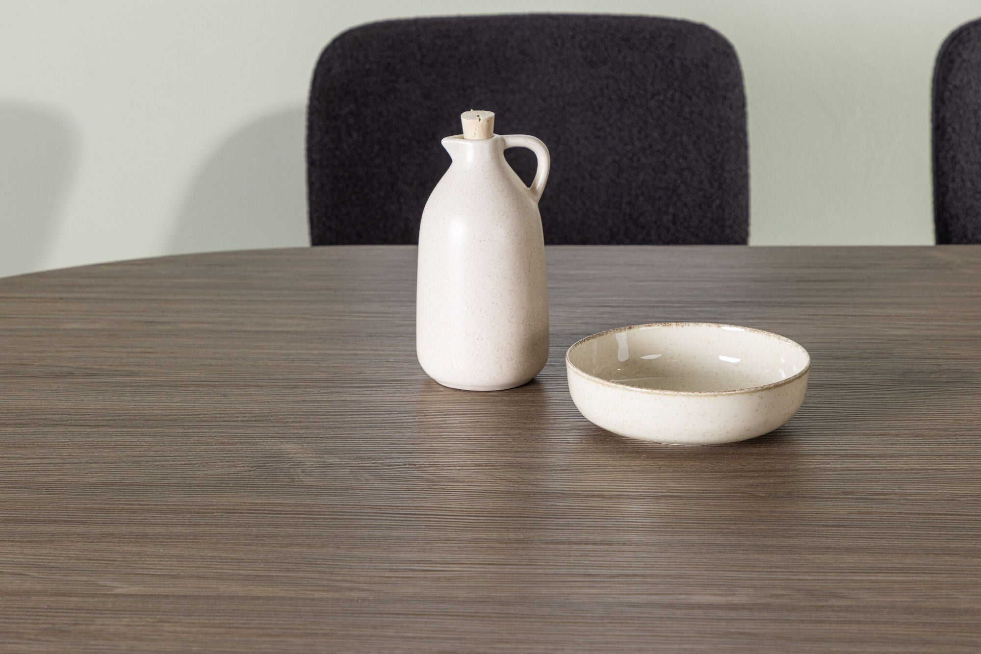 Venture Home Andy spisebord 180*75 - Natural / Natural MDF +Yesterday Spisebordsstol - Black / Black Boucle _4