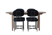 Venture Home Andy spisebord 180*75 - Natural / Natural MDF +Stella Spisebordsstol - Black / Black Velvet _4