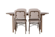 Venture Home Andy spisebord 180*75 - Natural / Natural MDF +Seda Spisebordsstol - Matte brown / Beige Fabric _4