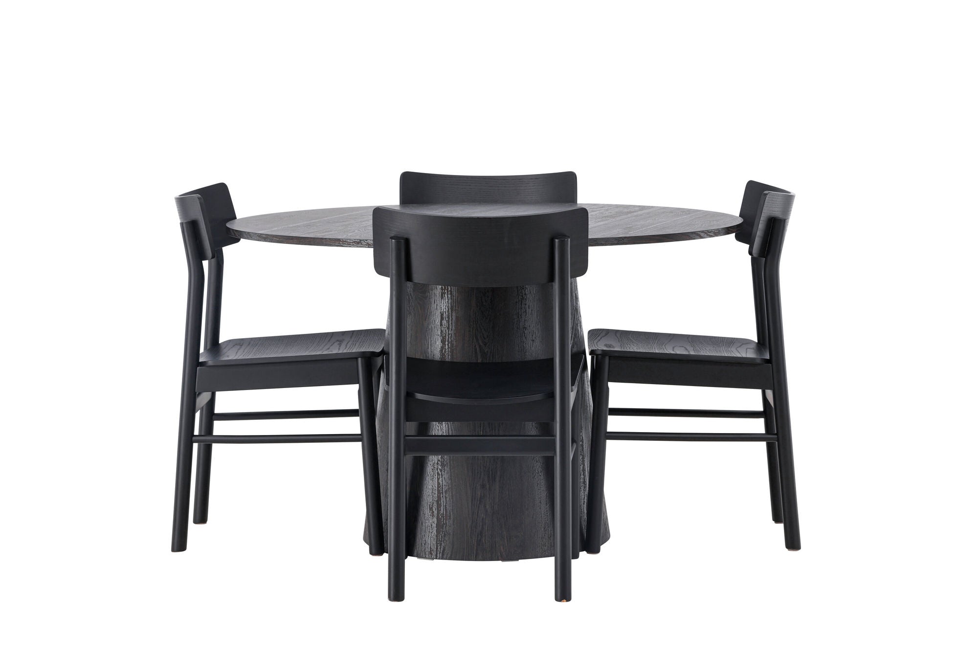 Venture Home Lanzo spisebord φ120 - Mocca/Mocca +Montros Spisebordsstol - Natural / Natural Rubberwood _4