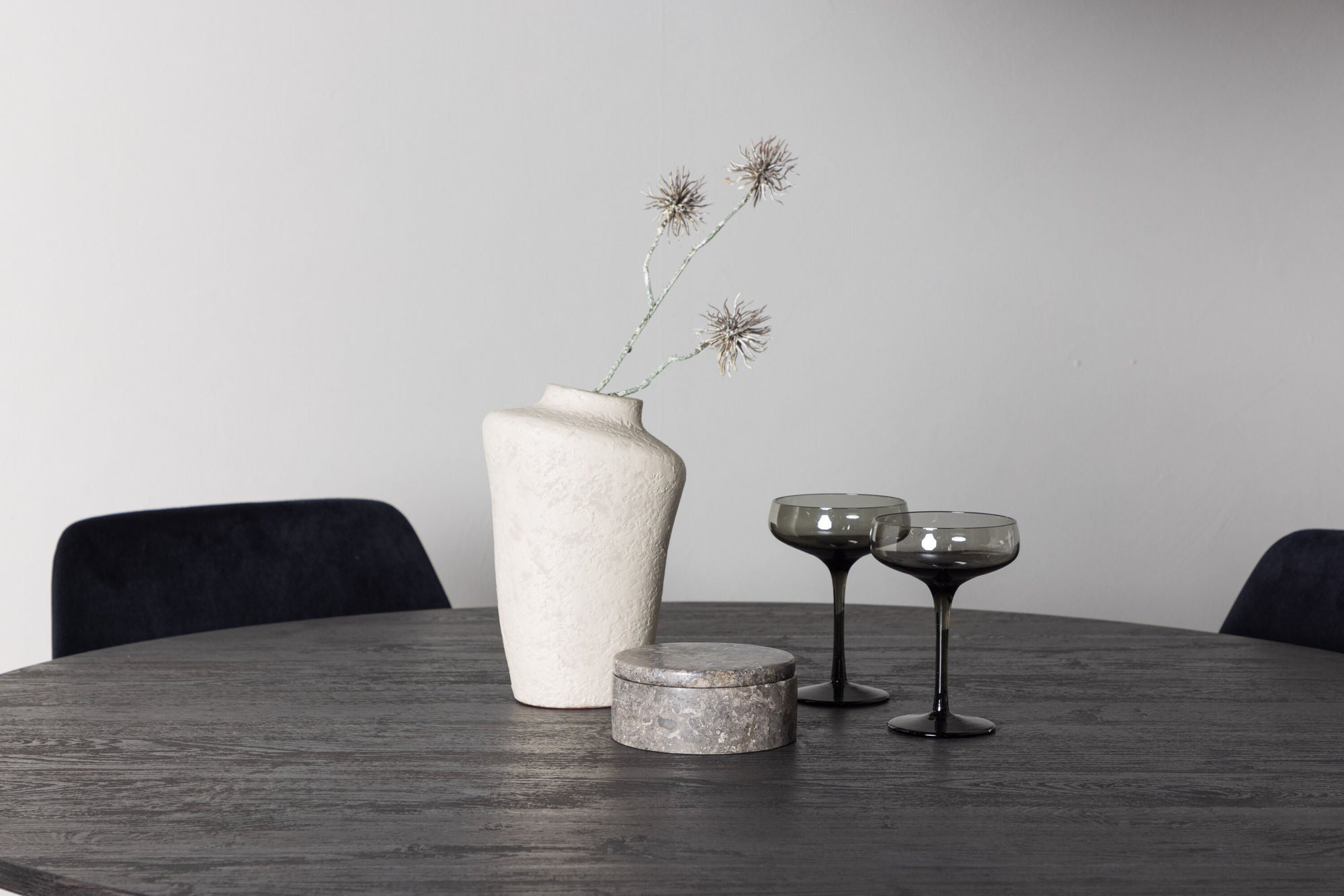 Venture Home Lanzo spisebord φ120 - Mocca/Mocca +Night Spisebordsstol - Black / Black Velvet _4