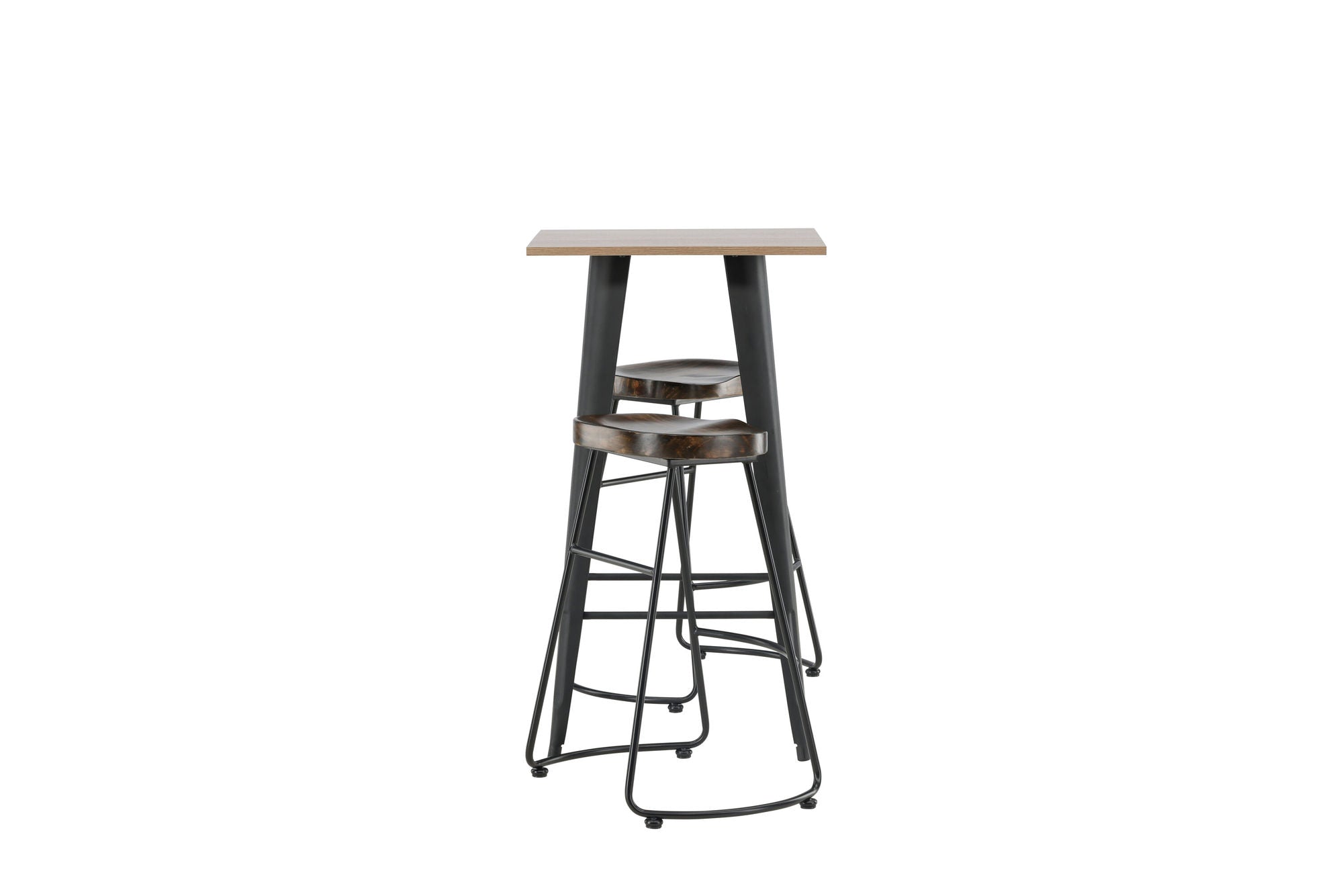 Venture Home Tempe Bar bord - Black / Nature MDF +Ozark Bar stol - Zinklook / Dark Walnut Wood _2