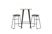 Venture Home Tempe Bar bord - Black / Nature MDF +Ozark Bar stol - Zinklook / Dark Walnut Wood _2