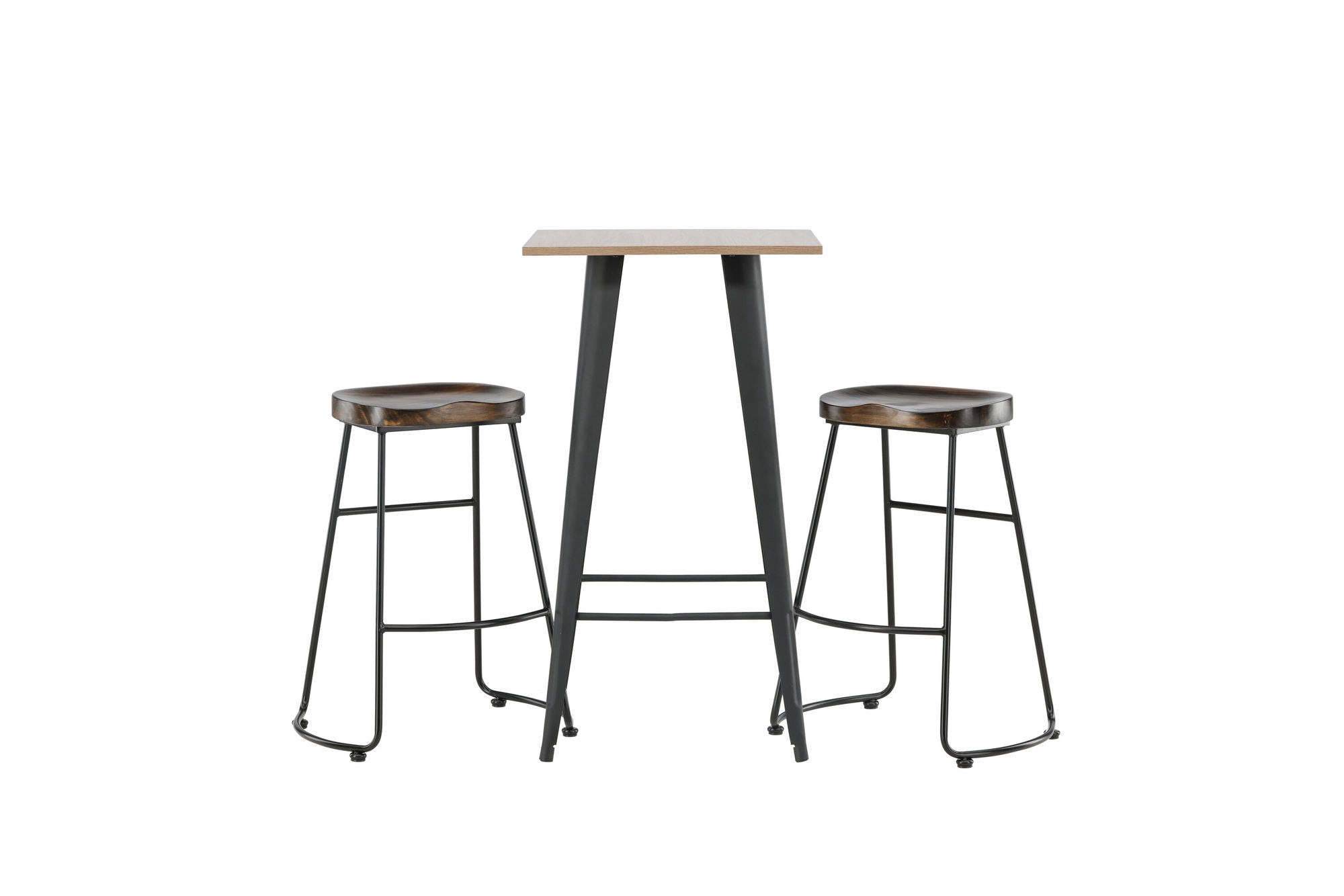 Venture Home Tempe Bar bord - Black / Nature MDF +Ozark Bar stol - Zinklook / Dark Walnut Wood _2